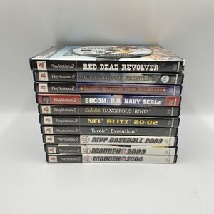 PlayStation 2 Game Lot Red Dead Revolver SOCOM Madden Turok Blitz Tested‎ Lot 11
